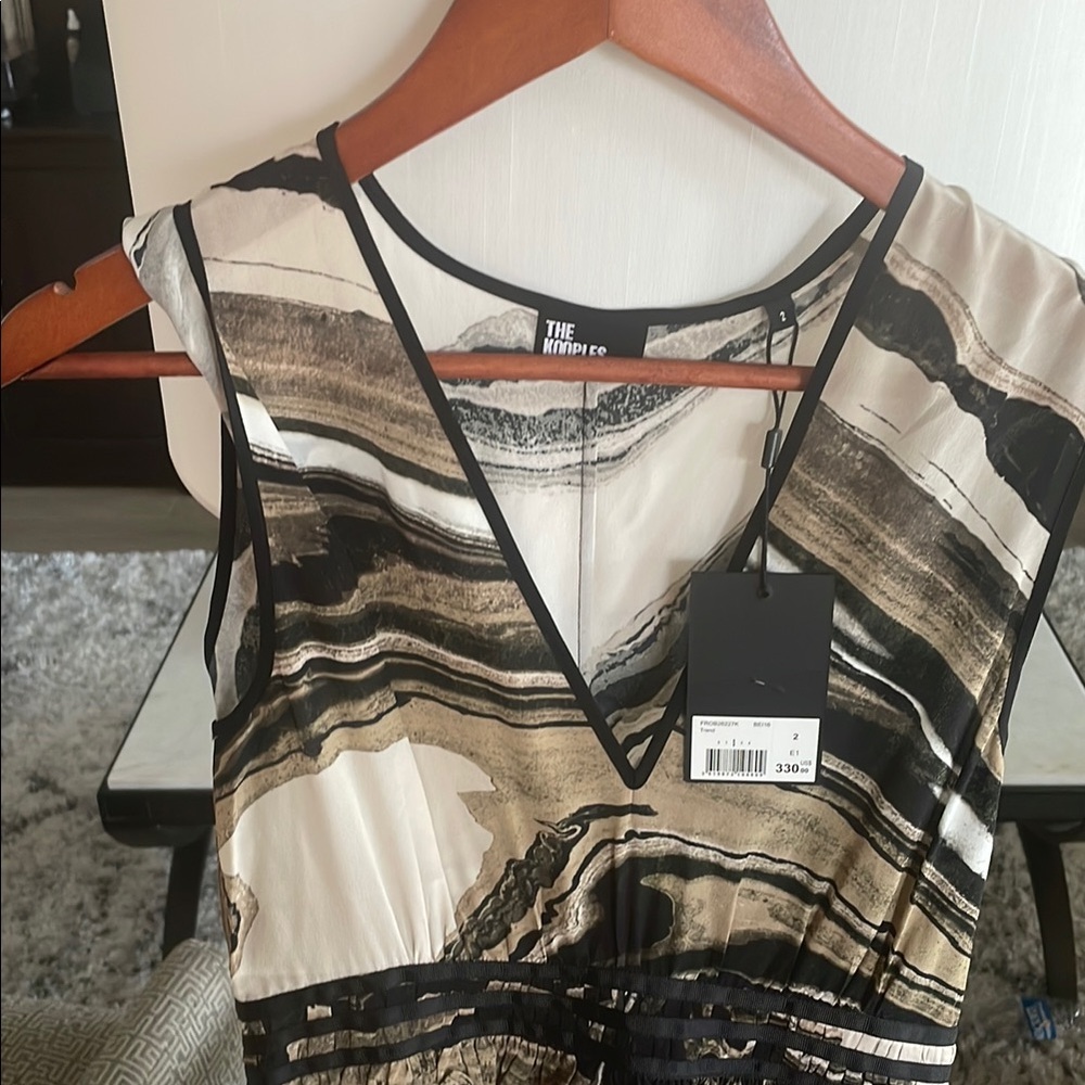 The Kooples Black and Cream  Dress - Picture 2 of 3